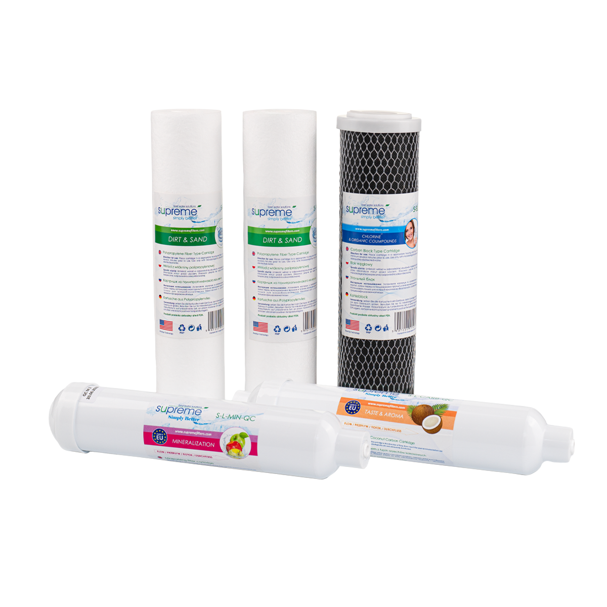 Supreme RO-6 Large Filter Set - PWS