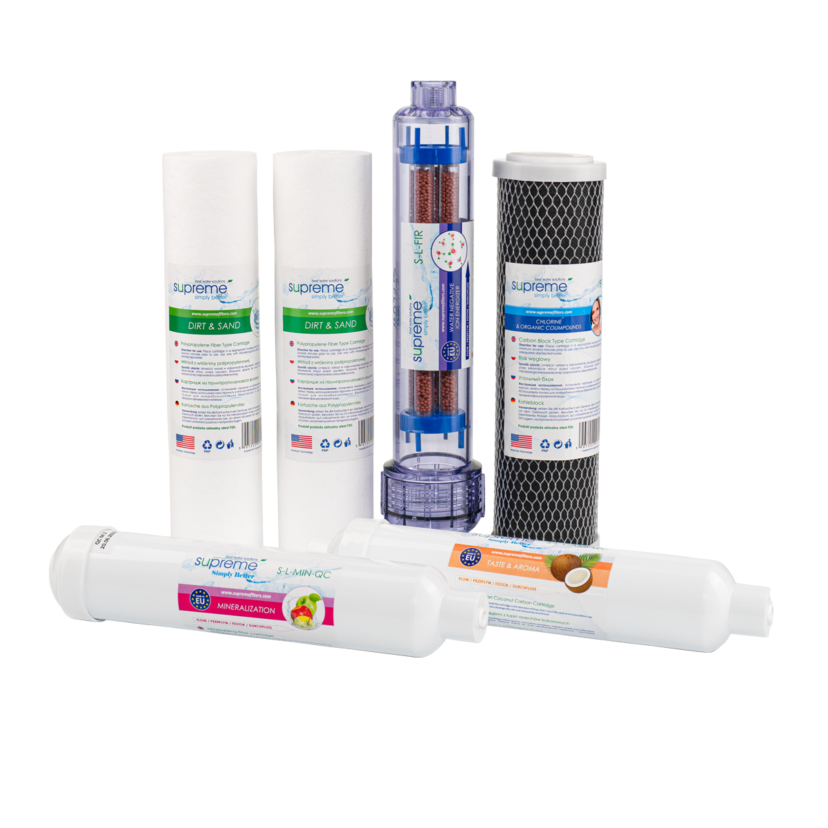 Supreme RO-7 Large Filter Set - PWS