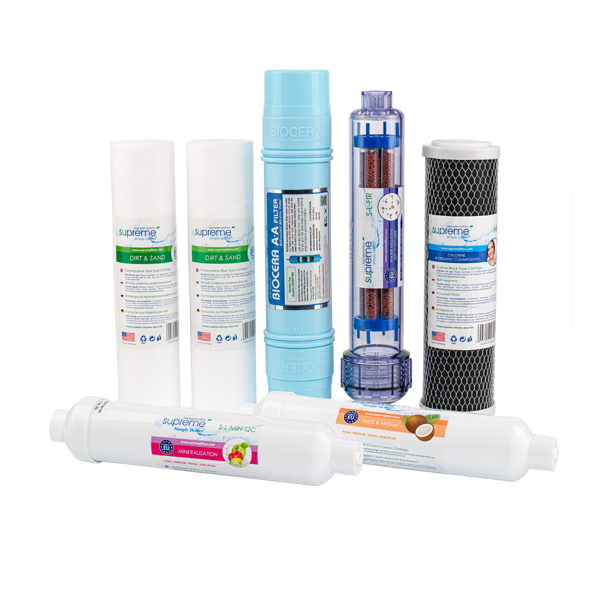 Supreme RO-8 Premium Large Filter Set - PWS